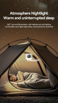 Portable Camping Fan with Light, Free Hook & Optional Tripod | Quiet USB Rechargeable Fan with Remote, Adjustable Speed & Brightness | Long Life, Outdoor Tent Fan for Bedroom, Dorm, Travel - Buy online at  Vibe In Cart.