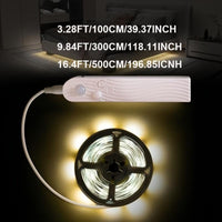 100cm/300cm/500cm Motion Sensor LED Strip Light, Battery-Powered Wall Mount for Wardrobe, Stairs, Pantry, Cabinet, Bed, Storage Cabinet, Powered, 3000K Warm White - Buy online at  Vibe In Cart.