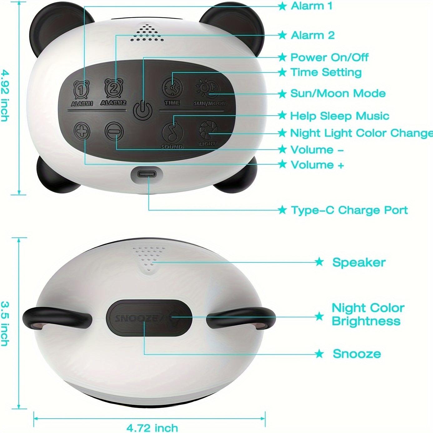 [Sleep Trainer Clock] Sleep Trainer Clock | Wake & 7 Sounds - Bedtime Training Alarm, Night, Volume, 12/24, Voice Sensing (ABS Bedtime Aid) - Buy online at  Vibe In Cart.