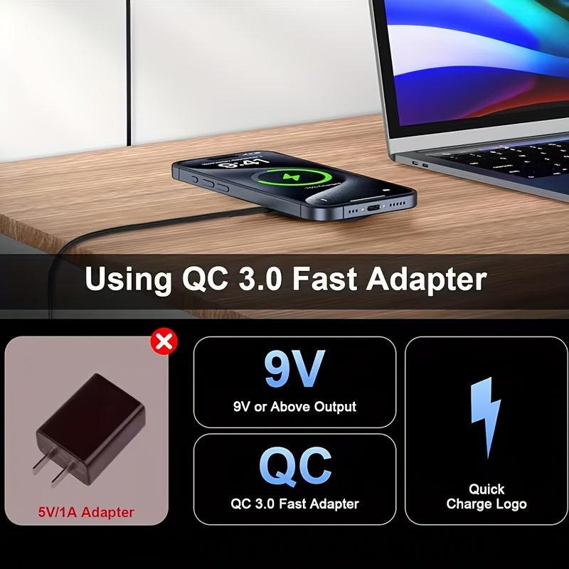 A Fast-charging Magnetic Wireless Charger 15W Charging Pad, Compatible with iPhone 16/15/14/13/12/11, Pro Max/Mini, 5W Samsung S24/S23/S23 Ultra/S22/S22+/S22 U, with Dual Input USB-C/A Ports, Compatible, with Smart Overcharge - Buy online at  Vibe In Cart.