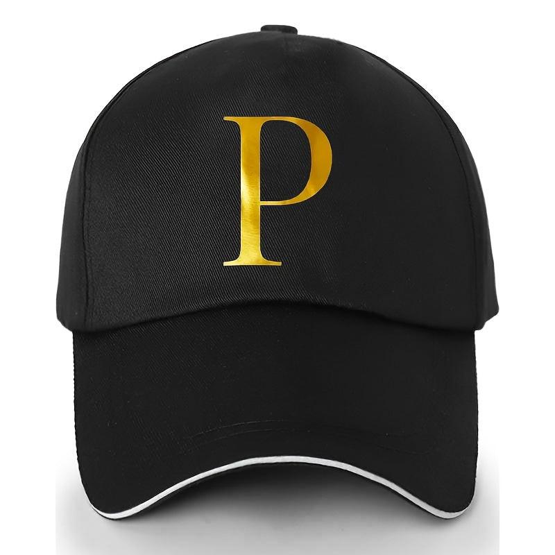 Unisex Polyester Baseball Cap | Adjustable Fit | Lightweight, Breathable & Quick-Dry | Golden Letter Print Embroidery 'M' or 'A' | Ideal for Outdoor Sports and Travel | Stylish Hip-Hop Dad Hat, Casual Wear Hat | Hiphop Style - Buy online at  Vibe In Cart.