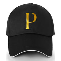 Unisex Polyester Baseball Cap | Adjustable Fit | Lightweight, Breathable & Quick-Dry | Golden Letter Print Embroidery 'M' or 'A' | Ideal for Outdoor Sports and Travel | Stylish Hip-Hop Dad Hat, Casual Wear Hat | Hiphop Style - Buy online at  Vibe In Cart.