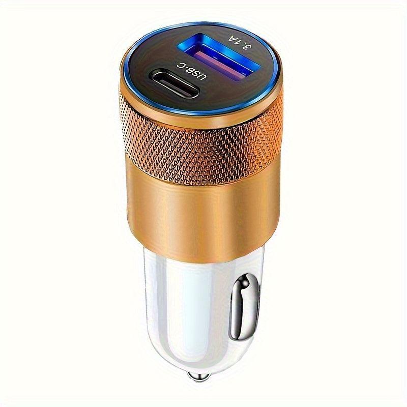 USB Car Charger PD Fast Charging Car Phone Charger with LED Ambient Light Compatible with for iphone, Android, Xiaomi, etc - Buy online at  Vibe In Cart.
