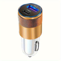USB Car Charger PD Fast Charging Car Phone Charger with LED Ambient Light Compatible with for iphone, Android, Xiaomi, etc - Buy online at  Vibe In Cart.