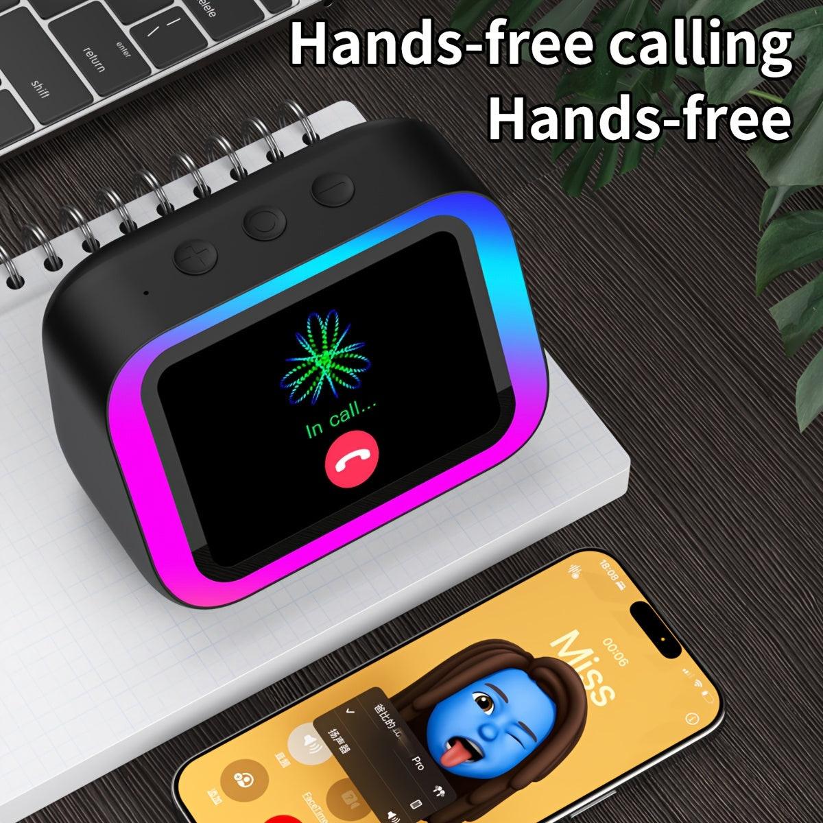 AI Smart Speaker, Smart Alarm Clock with Wireless Speaker & Dynamic RGB Light, Hi-Fi Stereo Sound, HD Smart Display, Answer/Make Call, Voice Assistant, Period Tracker, 2000mAh Battery, Portable Speakers - Charging Bedside Dig - Buy online at  Vibe In Cart.