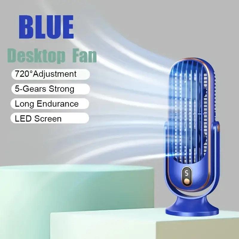 Compact USB Fan with 5 Speed Settings, 720° Rotation, Silent Cooling Breeze, Suitable for Air Circulation, Can Be Used Indoors Or Outdoors, Perfect for Home, Office, Travel, Camping, Rvs, an Excellent Gift for Christmas And - Buy online at  Vibe In Cart.