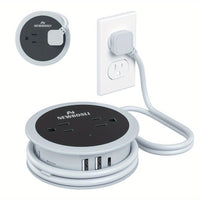 Travel Power Strip With USB Ports, Cruise Approved Power Strip, 3 AC Outlets And 3 USB (1 USB-C), 4ft Extension Cord 45° Flat Plug Power Strip, Non Surge Protector For Travel, Cruise Ship, ETL Listed - Buy online at  Vibe In Cart.