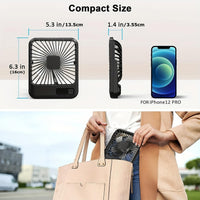 Portable USB Desktop Fan with Battery - Ultra-Quiet 5-Speed Adjustable & 180° Foldable Design, Digital Power Display, Polished Acrylic Finish, Compact for Home, Office, Travel, Air Conditioning, Portable Fan, Home Cooling, M - Buy online at  Vibe In Cart.