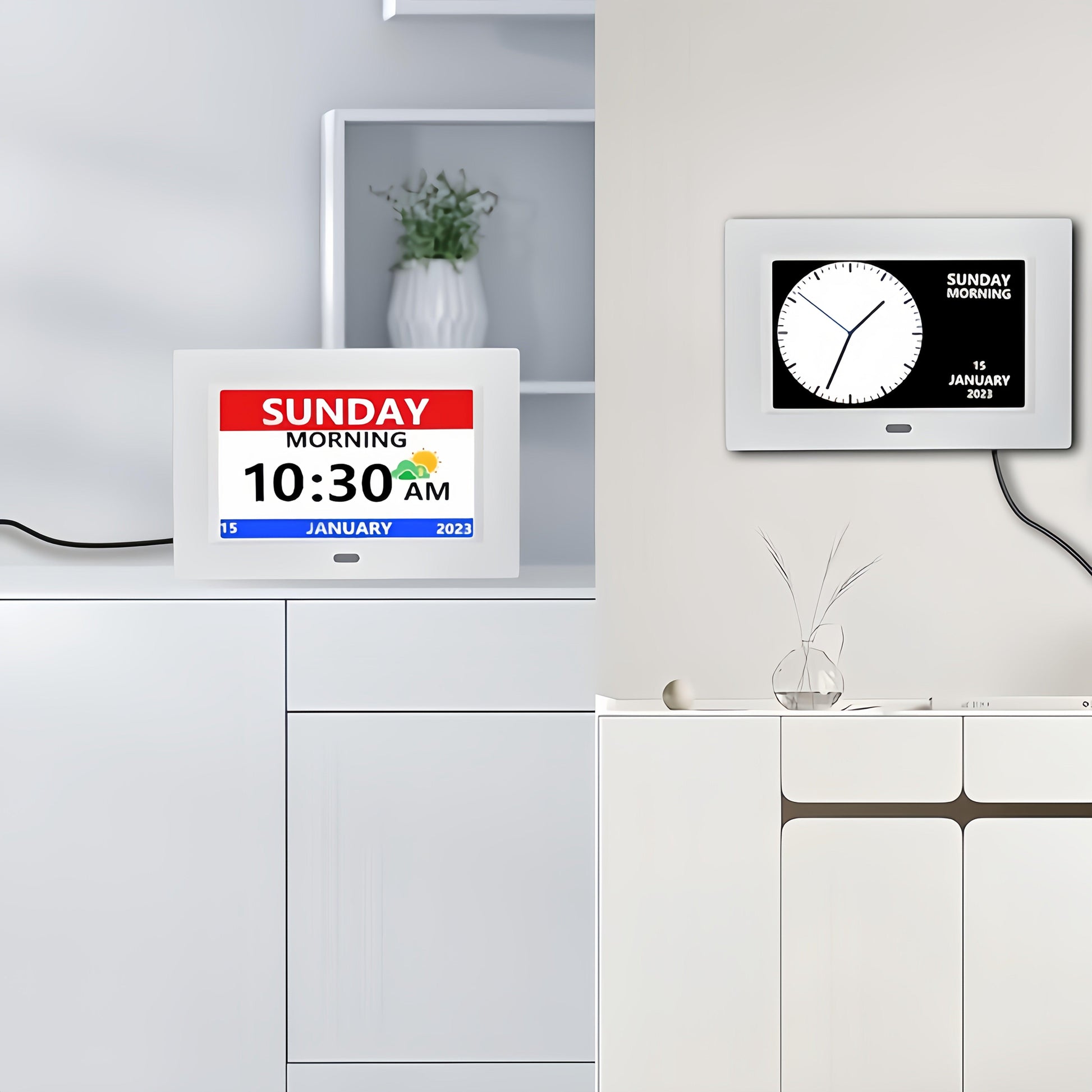 7 Inch Clock With Day And Date For Elderly Large Display Digital Clock 12 Alarms 3 Medicine Reminders Large Font Dementia Clocks Alarm Clock For Seniors Day Clock Black - Buy online at  Vibe In Cart.