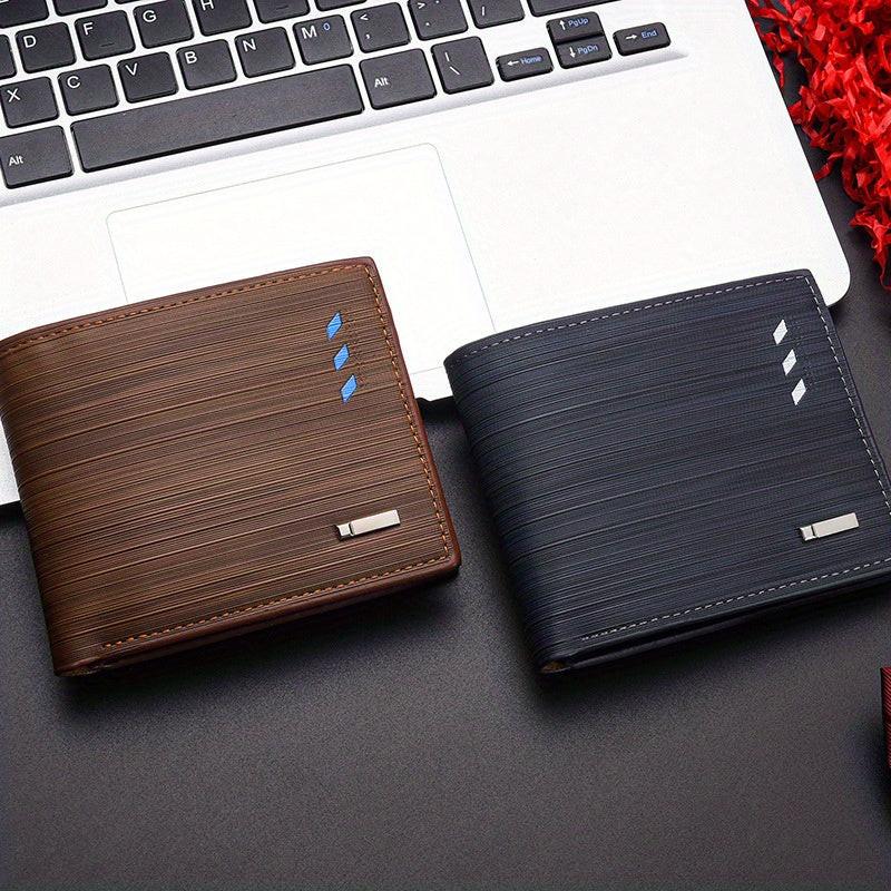 Men's Casual PU Leather Wallet With Card Slots, Zipper Coin Purse, Money Clip Christmas Gift - Buy online at  Vibe In Cart.
