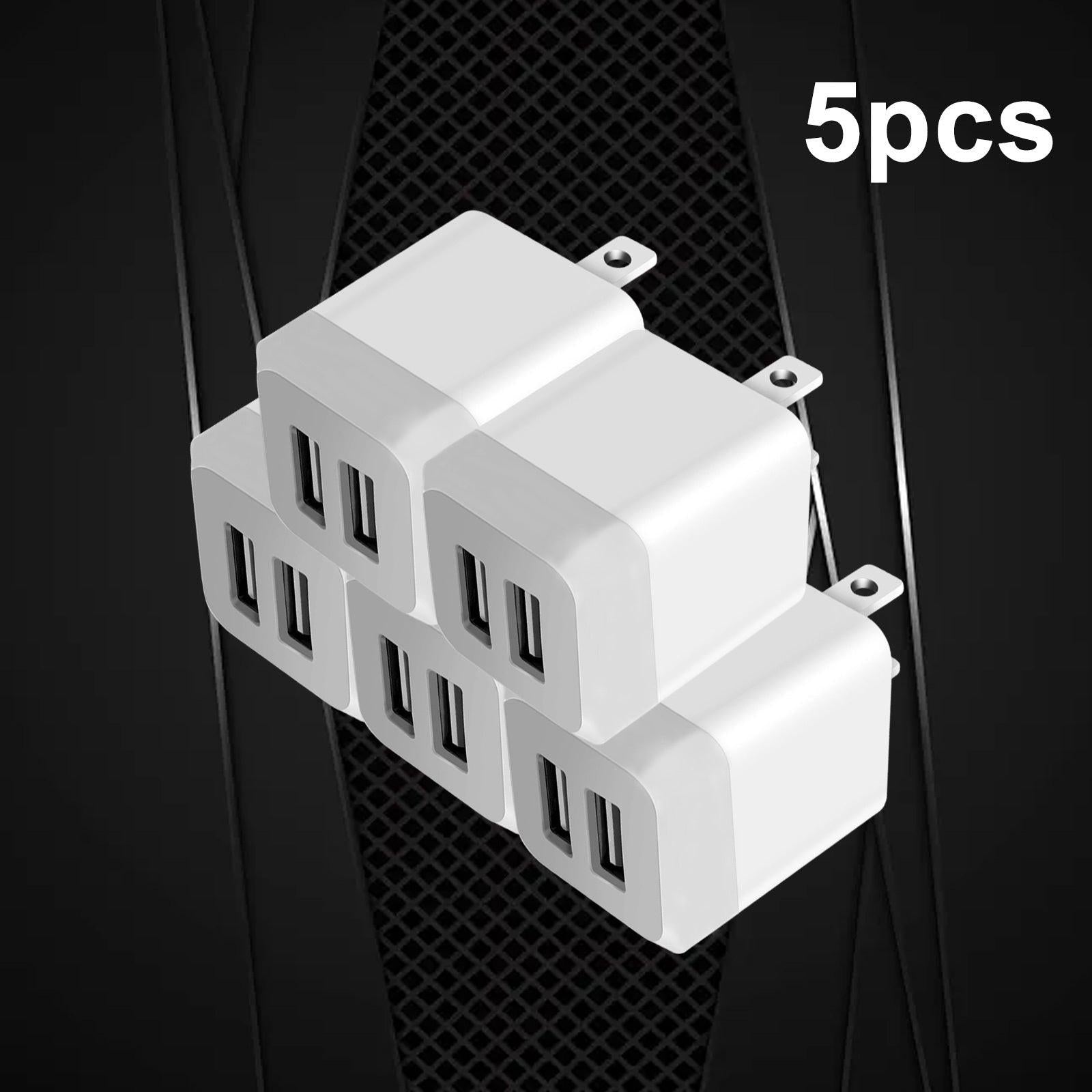 USB Wall Charger, Dual Port Quick Charger Plug Cube for iPhone 15 14 13 12 11 Pro Max 10 SE X 8 7 Plus Power Block Fast Charging Box Brick - Buy online at  Vibe In Cart.