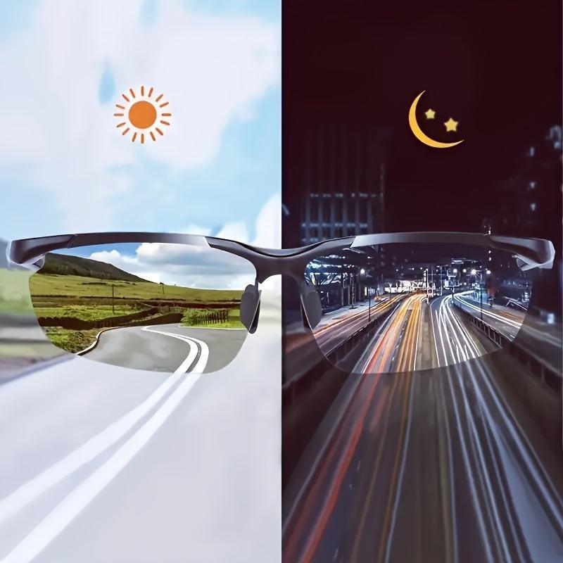 2pcs, Outdoor Driving Glasses (1 Pair Of Daytime Vision+1 Pair Of Nighttime Vision), Enhance Visibility, Anti Glare, Half Frame Design, Comfortable And Safe for Night Driving And Racing Enthusiasts - Buy online at  Vibe In Cart.
