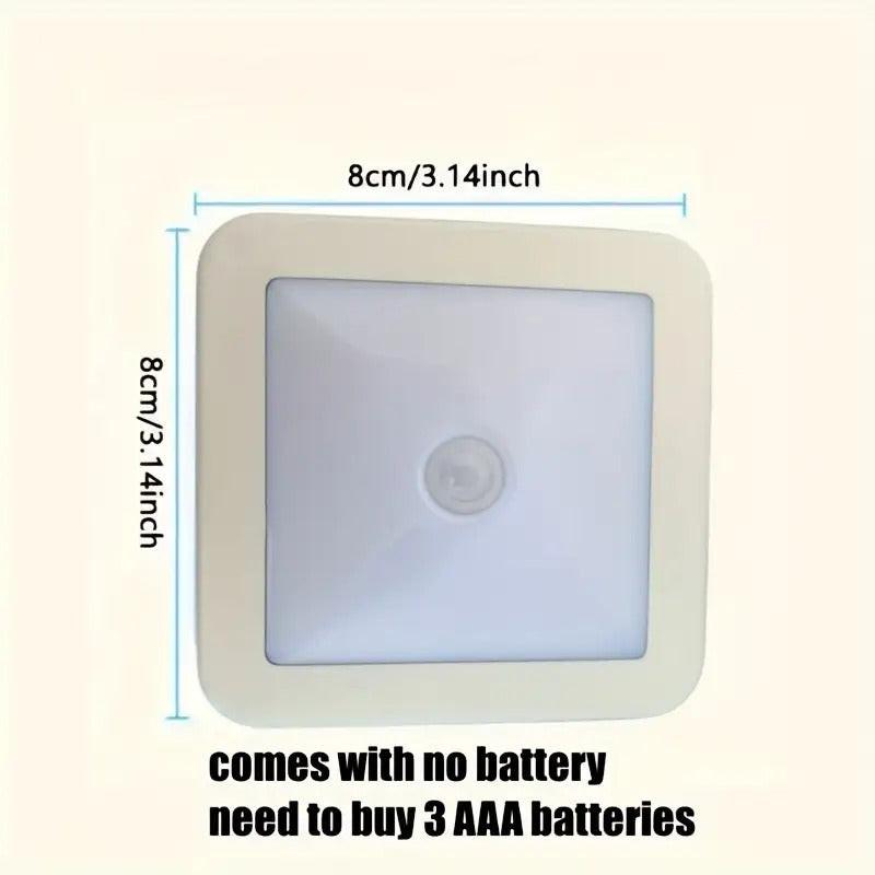 6-LED Motion Sensor Stair Wall Light, Battery-Powered Wireless Night Light for Under Cabinet/Corridor Wardrobe Kitchen - Christmas Indoor Use, ≤36V Battery Not Included, Simple Lighting, Minimalist Design, Durable Structure - Buy online at  Vibe In Cart.