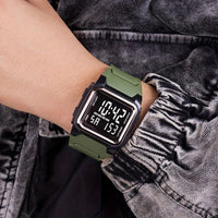 Stylish Square Large Screen Sports Electronic Watch, Night Light Wrist Watch, Suitable For Boys And Girls, Birthday Gift - Buy online at  Vibe In Cart.