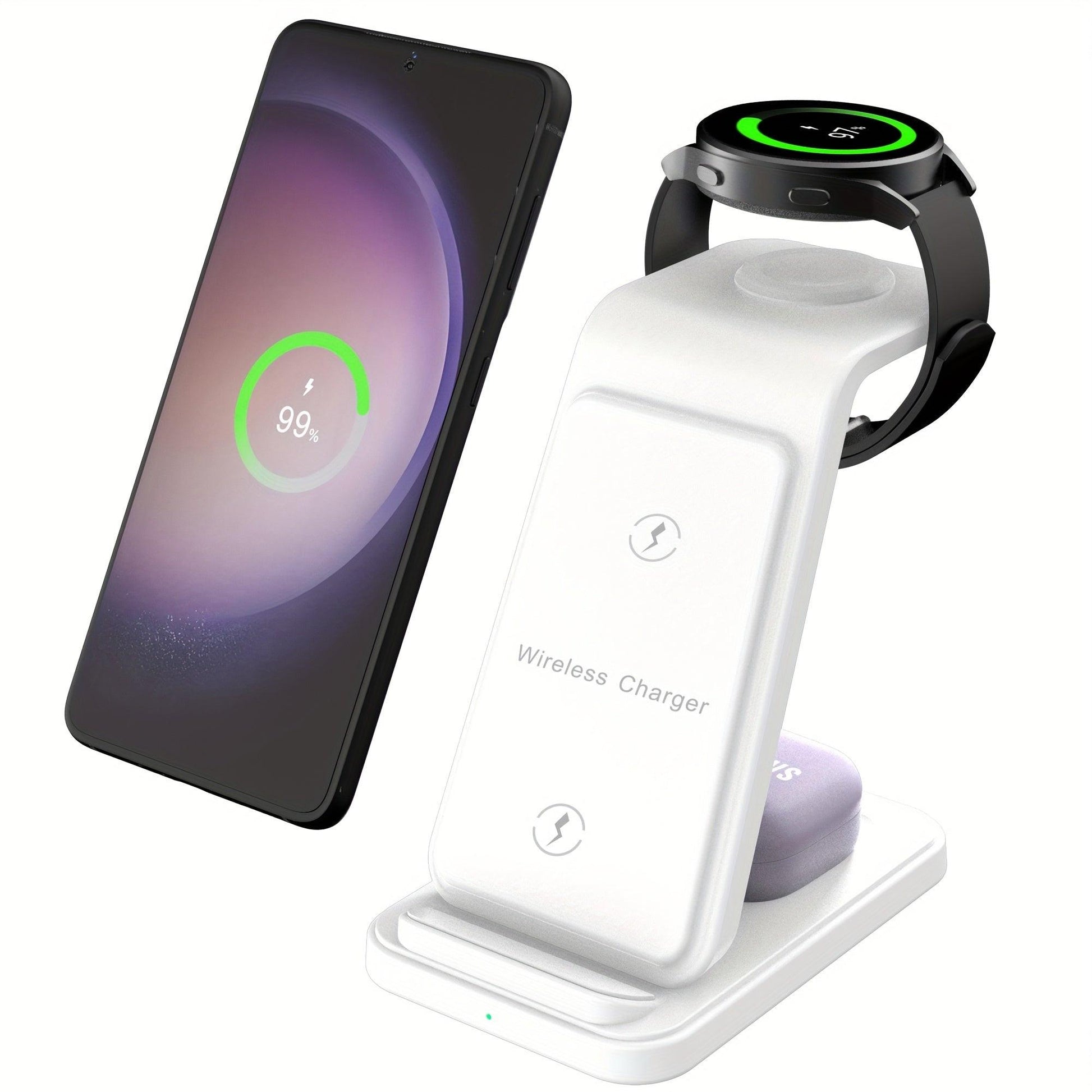 3in 1 Wireless Charger for Samsung, Fast Wireless Charging Station Stand Dock for Galaxy Ultra/S24/S24+/S23/S23+/S22/S21/S20/S20+/S10/S9/S9 Plus/S8/Note 20/10/9/8, for Galaxy Watch 7/6/6 Classic/5/5 Pro/4/3/2/Active, for Gala - Buy online at  Vibe In Cart.