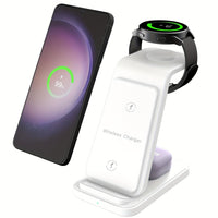 3in 1 Wireless Charger for Samsung, Fast Wireless Charging Station Stand Dock for Galaxy Ultra/S24/S24+/S23/S23+/S22/S21/S20/S20+/S10/S9/S9 Plus/S8/Note 20/10/9/8, for Galaxy Watch 7/6/6 Classic/5/5 Pro/4/3/2/Active, for Gala - Buy online at  Vibe In Cart.