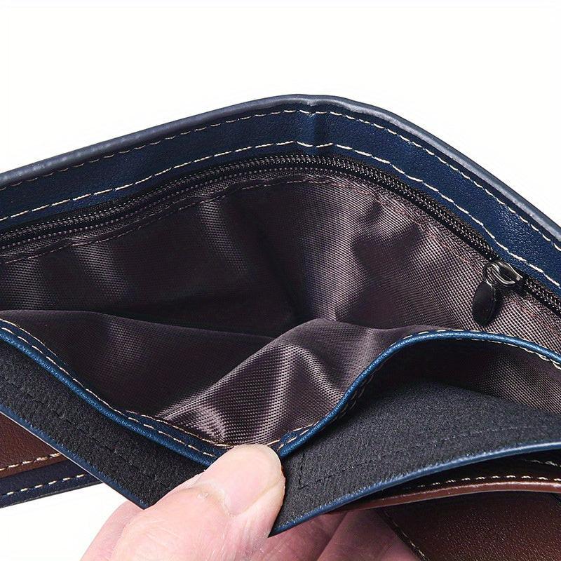 Men's Casual PU Leather Wallet With Card Slots, Zipper Coin Purse, Money Clip Christmas Gift - Buy online at  Vibe In Cart.