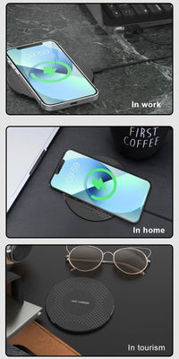 Upgraded Fast Wireless Charger, Compatible with iPhone 17/16/15/14/13/12/11/8 Series, S25/S24/S23/S22/S21/S20/S10/S9/S8/S7/S6 Series, 20/10/9/8/5 Series, Slim Design for Bedside & Office Desk - Buy online at  Vibe In Cart.