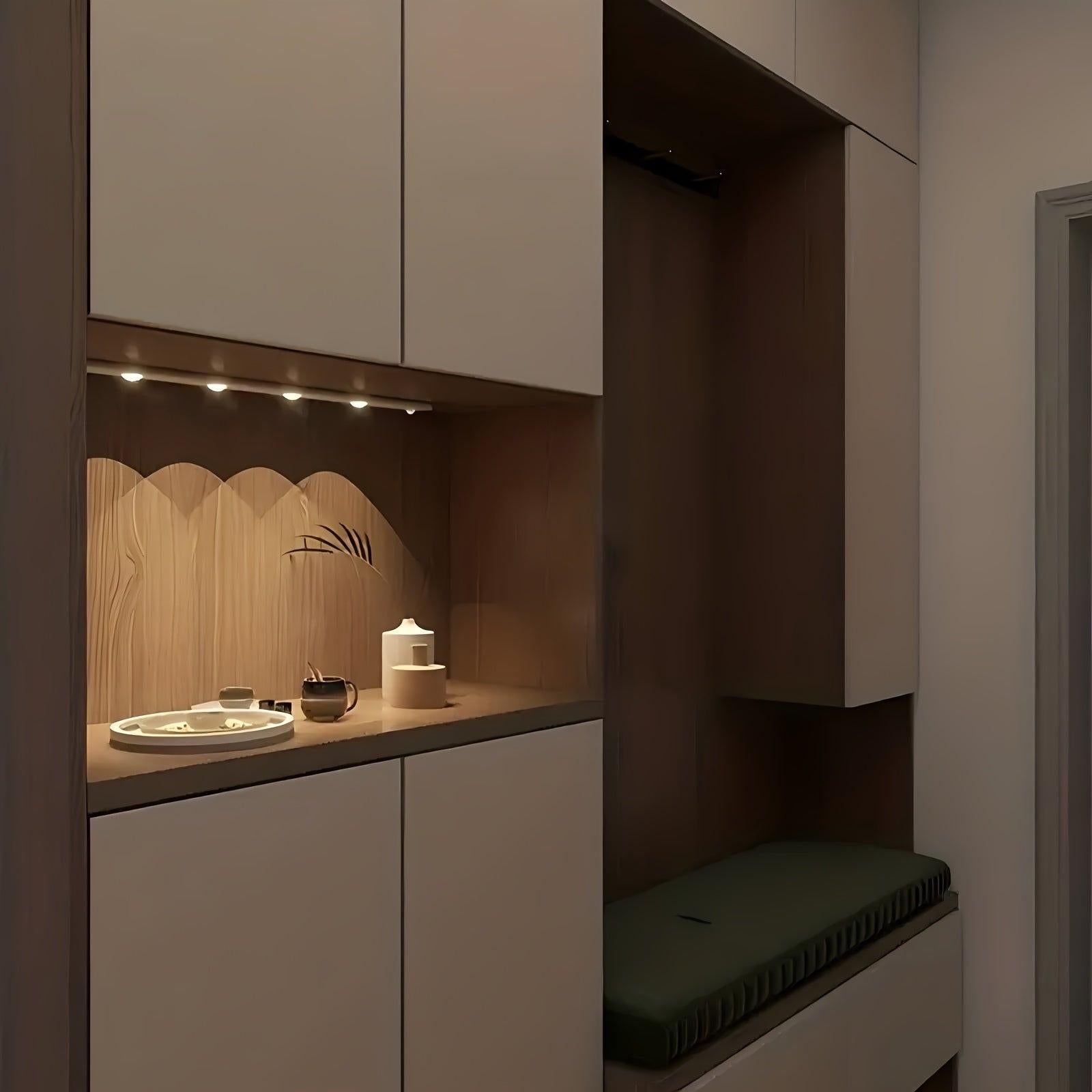 [LED Sensor Strip Light] Modern LED Human Body Sensor Strip Light, Wireless Rechargeable Magnetic Tape, Suitable for Shoe Cabinets, Display Cabinets, Wardrobes, Cabinets, No Wiring Needed - Buy online at  Vibe In Cart.