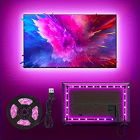 [USB TV lighting strip] Purple LED Strip 1pc USB-Powered 60 Lights | Non-Waterproof | TV Background & Indoor Decoration | Cuttable for Projects - Buy online at  Vibe In Cart.