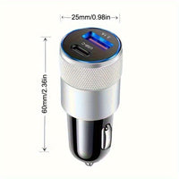 USB Car Charger PD Fast Charging Car Phone Charger with LED Ambient Light Compatible with for iphone, Android, Xiaomi, etc - Buy online at  Vibe In Cart.