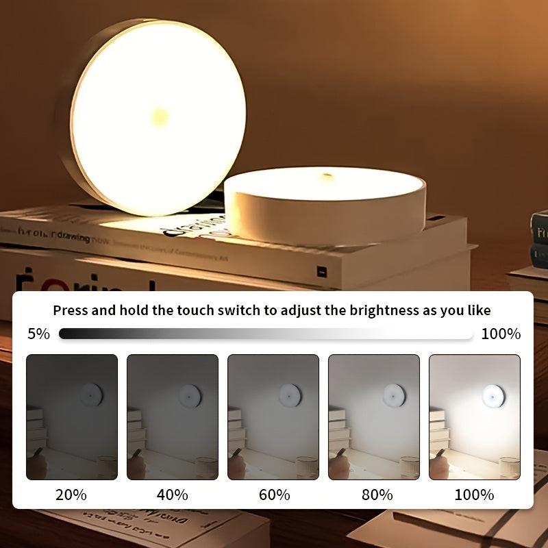 3pcs Motion Sensor Night Lights in Warm White/Cold White - Adjustable Brightness, Automatic On/Off, Ideal for Bedside, Stairs, Under Cabinets & Wardrobes, Night Light for Bedroom - Buy online at  Vibe In Cart.