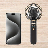 NEW USB charging foldable handheld small fan, can hang neck and desktop, can be handheld, detachable and clean, digital display, five speed adjustment, with power bank function, 4000mAh outdoor small fan - Buy online at  Vibe In Cart.