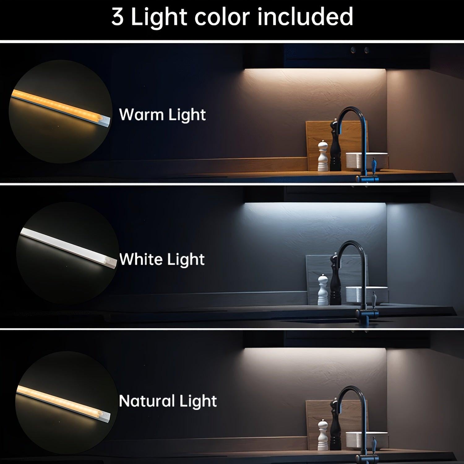 LED Motion-Activated Light with Three Temperature Settings, Infinitely Adjustable Brightness, Rechargeable Via USB, 360° Panoramic Detection, Ideal for Wardrobes, Bedrooms, Staircases, And Music Rooms As a Night Light. - Buy online at  Vibe In Cart.