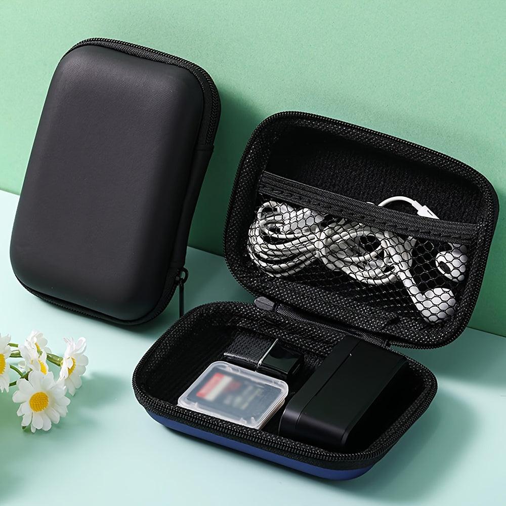 1pc Multifunctional Faux Leather Tech Accessory Organizer with Mesh Pocket, Portable Durable Travel Case for Multiple Devices Charging Cables and Earphones, Coin and Jewelry Box - No Battery - Buy online at  Vibe In Cart.