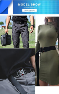 Unisex Tactical Belt with Adjustable Plastic Safety Buckle - Durable Black Outdoor Waistband for Men & Women, Stretchable Design for Hiking, Camping, and Casual Wear, Hiking Gear, Camping Accessory, Sleek Waistband, Secure Fi - Buy online at  Vibe In Cart.