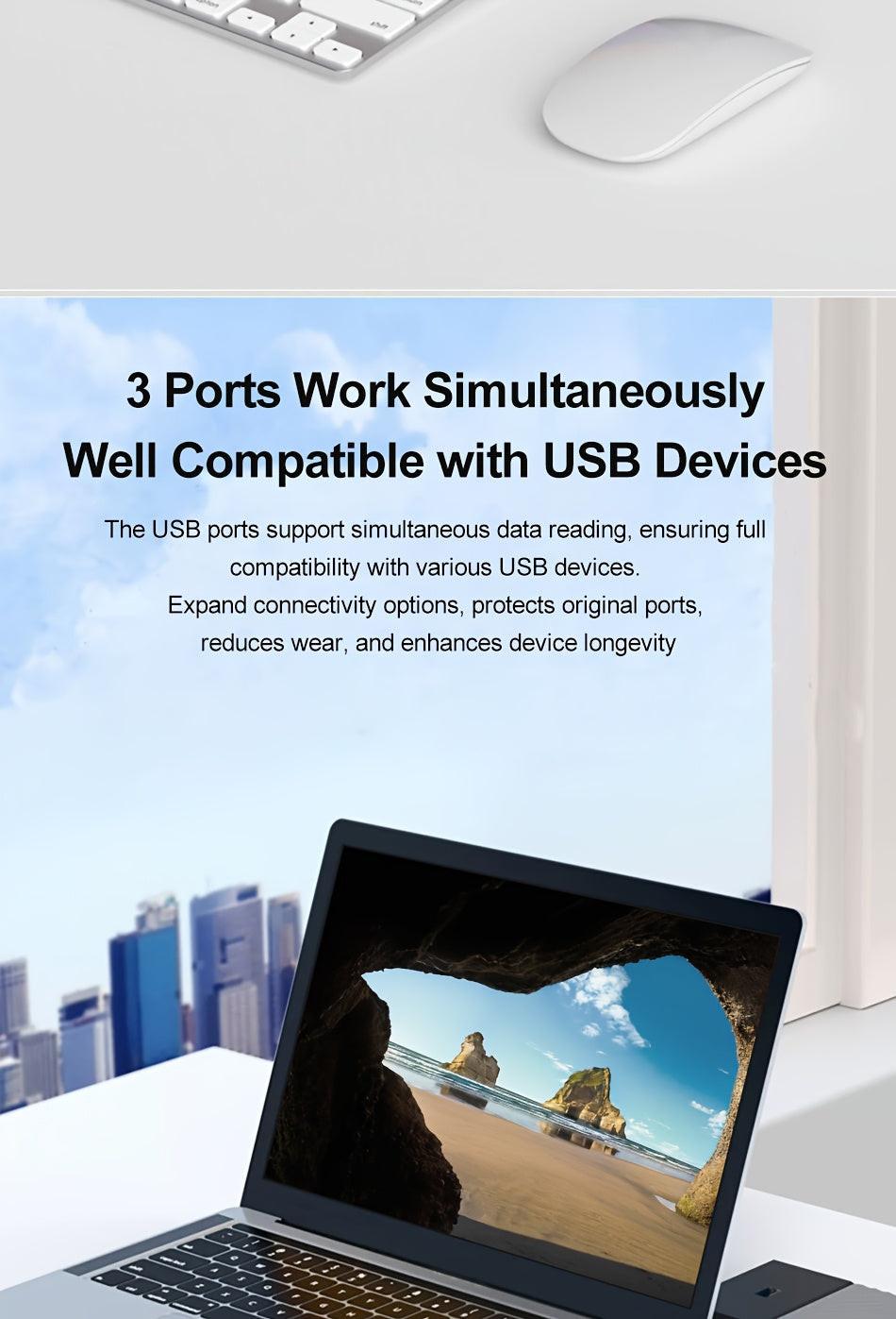 MAGIC BLOCK Compact USB Hub, Fast Charging USB-Powered Expansion Dock with Side Plug, Compatible with PC, Tablet, Smartphone, Flash Drives, Keyboards, Mice, Space-Saving Design for Home/Office, Compact Travel Accessories, 5 S - Buy online at  Vibe In Cart.