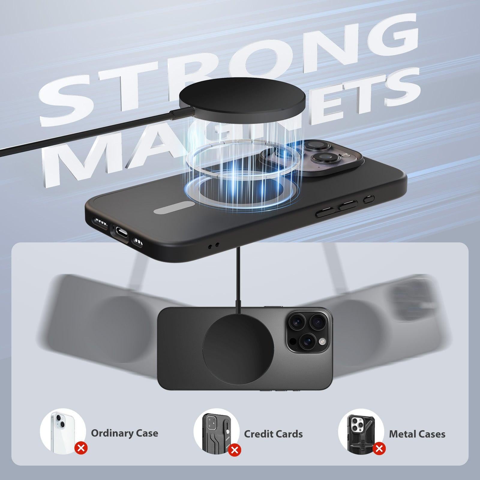 15W Max Fast Charging Magnetic Wireless Charger, Portable Travel Charging Pad With USB-C, Compatible For IPhone 17/17 Air/16/15/14/13/12/11/X/Pro Max/Pro/Plus, For Airpods 4 3 2 Pro Series And Multiple Devices - Buy online at  Vibe In Cart.
