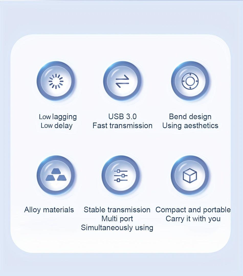 MAGIC BLOCK Compact USB Hub, Fast Charging USB-Powered Expansion Dock with Side Plug, Compatible with PC, Tablet, Smartphone, Flash Drives, Keyboards, Mice, Space-Saving Design for Home/Office, Compact Travel Accessories, 5 S - Buy online at  Vibe In Cart.