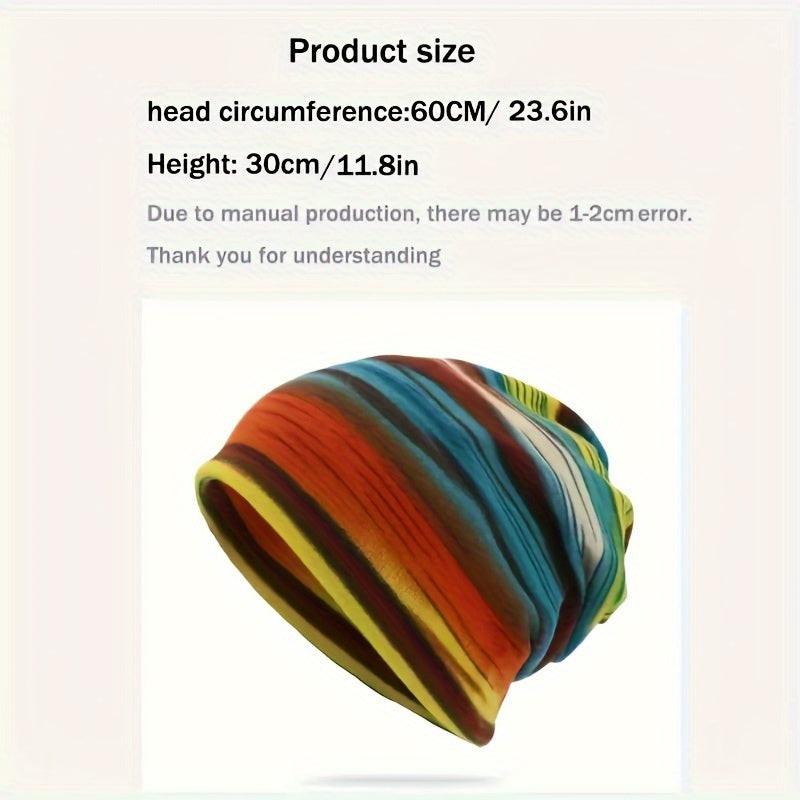 Outdoor Pullover Hat Winter Casual Beanies Hat Stripe Print Skull Cap For Men Women Hip Hop Caps Skating Ski Caps Christmas Gift - Buy online at  Vibe In Cart.