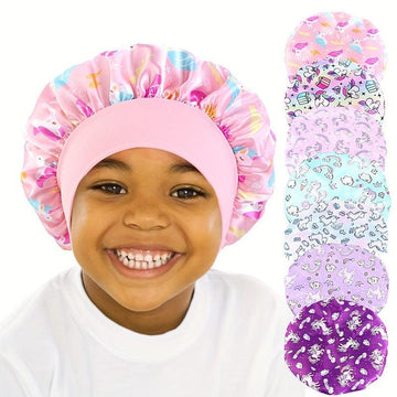 Unicorn Cartoon Printed Children's Satin Sleep Cap Baby Hair Care Cap - Buy online at  Vibe In Cart.