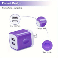 [Fast Charging Plug Box] 1pc USB Wall Charger, Charger Adapter, 2.1A/10W Dual Port Fast Charging Plug Box, Suitable for iPhone 15 14 13 12 11 Pro Max 10 SE X 8 7 Plus Samsung Power Block Fast Charging Box - Buy online at  Vibe In Cart.
