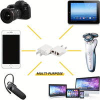 US Plug Adapter, European to USA Travel Plug Adapter, EU to US Plug Converter, Travel from Europe to USA Outlet, Power Travel Adapters European to American, Canada, Mexico, Japan - Buy online at  Vibe In Cart.