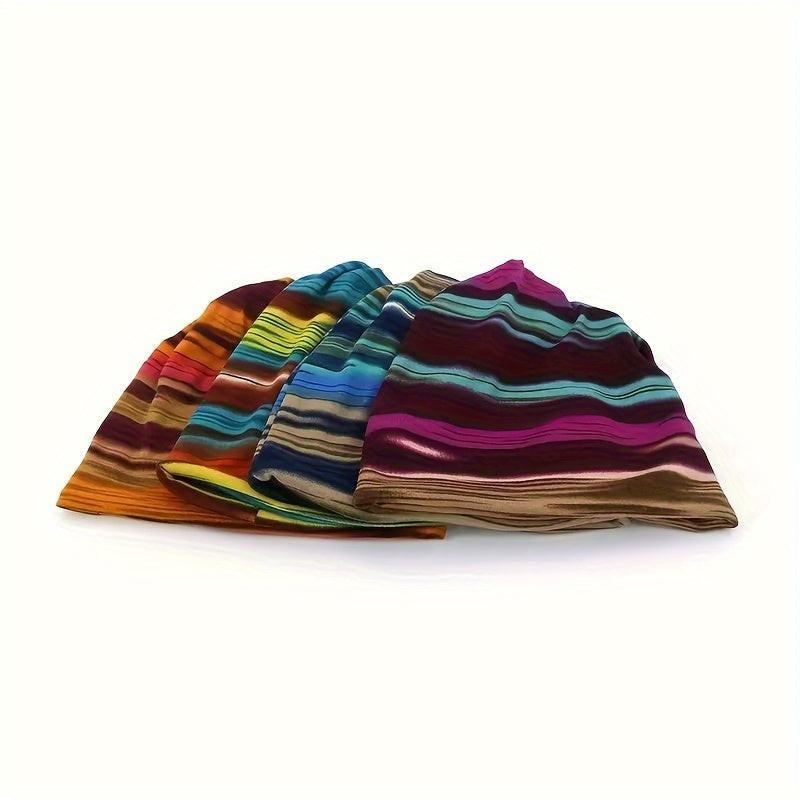 Outdoor Pullover Hat Winter Casual Beanies Hat Stripe Print Skull Cap For Men Women Hip Hop Caps Skating Ski Caps Christmas Gift - Buy online at  Vibe In Cart.