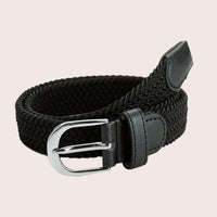 Children's Black Elastic Woven Belt Metal Buckle Belt - Buy online at  Vibe In Cart.