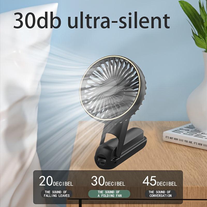 NEW USB charging foldable handheld small fan, can hang neck and desktop, can be handheld, detachable and clean, digital display, five speed adjustment, with power bank function, 4000mAh outdoor small fan - Buy online at  Vibe In Cart.