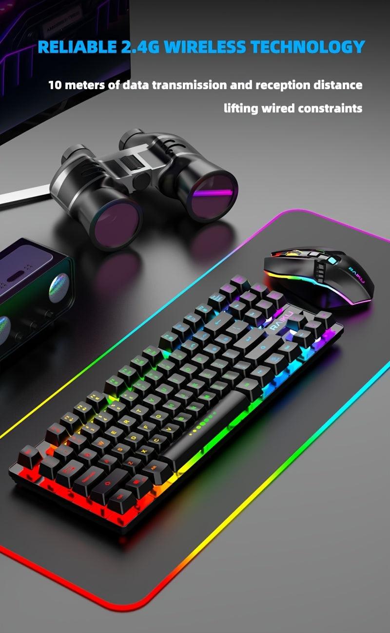 Unleash Wireless Freedom: 10m 2.4G Stable Connection for Ultimate Flexibility.Double The Power: 2000mAh Keyboard & 500mAh Mouse with Fast Type-C Charging.Dynamic RGB Immersion: Breathing Modes & Stunning Rainbow Effects.Compa - Buy online at  Vibe In Cart.