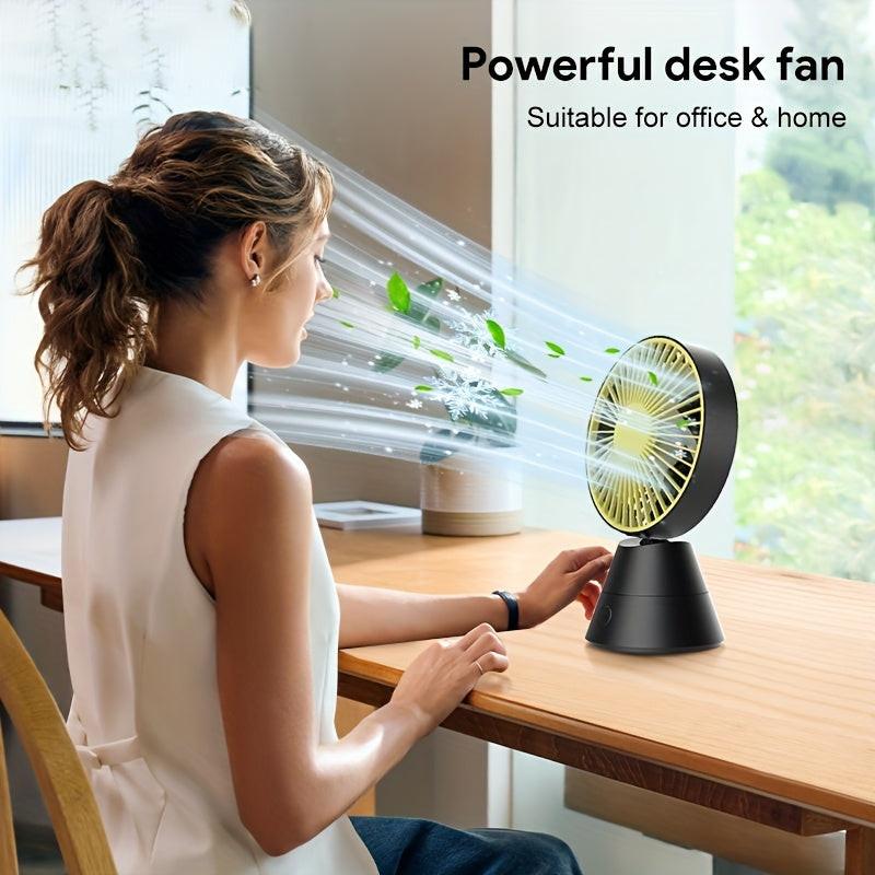 A Desktop Fan That Can Swing Automatically, Portable Fan, 1800mAh/USB Rechargeable Battery, Suitable for Home, Office, Dormitory, Outdoor And Travel Lightweight Portable Cooling Birthday/summer, Office Cooling, Desk Fan, Slee - Buy online at  Vibe In Cart.