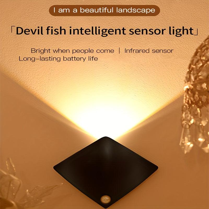 1/2/4pcs Motion Sensor Wall Lamp, Freestanding Space-Themed Uplight Lamp with Button Switch, Night Lights for Night Light for Bedroom, Porch, Balcony, And Corridor - Buy online at  Vibe In Cart.