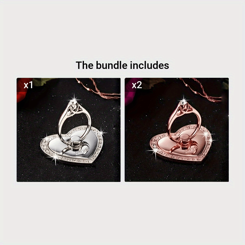 [360° Rotating | Durable] 360° Rotating Heart-Shaped Honeycomb Phone Stand | Foldable Adjustable Height, Durable Metal, Ergonomic Design | Hands-Free Viewing, Compatible with Most Phones, Car Mount, Decorative Accessory - Buy online at  Vibe In Cart.