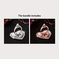 [360° Rotating | Durable] 360° Rotating Heart-Shaped Honeycomb Phone Stand | Foldable Adjustable Height, Durable Metal, Ergonomic Design | Hands-Free Viewing, Compatible with Most Phones, Car Mount, Decorative Accessory - Buy online at  Vibe In Cart.