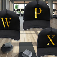 Unisex Polyester Baseball Cap | Adjustable Fit | Lightweight, Breathable & Quick-Dry | Golden Letter Print Embroidery 'M' or 'A' | Ideal for Outdoor Sports and Travel | Stylish Hip-Hop Dad Hat, Casual Wear Hat | Hiphop Style - Buy online at  Vibe In Cart.