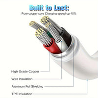 5pcs MFi Certified 6ft Lightning to USB Fast Charging Cables for iPhone 12/11 Pro/11/XS MAX/XR/8/7/6s/6/5S/SE and for iPad Pro Original - Buy online at  Vibe In Cart.