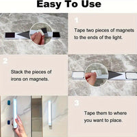 6 Motion Sensor Lights, Size 3.94 Inches/7.87 Inches/11.81 Inches, Intelligent Motion Sensor Cabinet Lights, LED Indoor Lighting with USB Rechargeable Magnetic Night Lights, Detachable Cabinet Lights, Suitable for Offices, Be - Buy online at  Vibe In Cart.