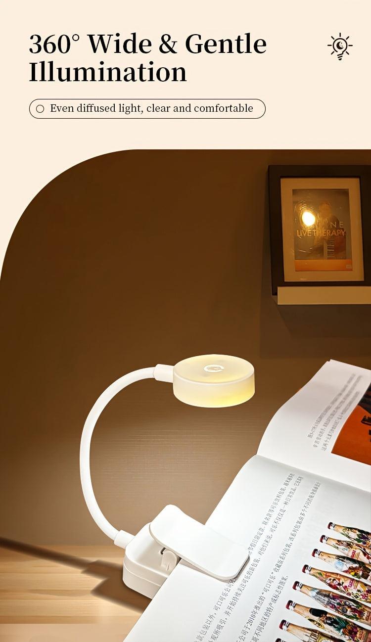 [USB Rechargeable Reading Lamp] USB Rechargeable Reading Lamp, Adjustable Brightness 360° Flexible Book Light for Night Reading, Bedside, Tablet, Study and Work - Buy online at  Vibe In Cart.