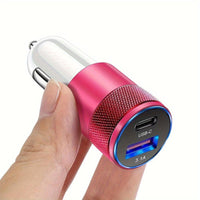 USB Car Charger PD Fast Charging Car Phone Charger with LED Ambient Light Compatible with for iphone, Android, Xiaomi, etc - Buy online at  Vibe In Cart.